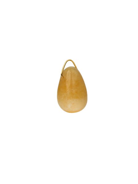 yellow calcite healing stone charm